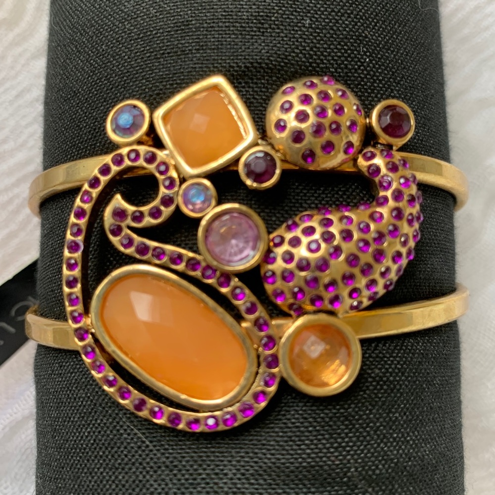 🆕Zinc Lincs Purple Paisley & Gold Bracelet -NWT